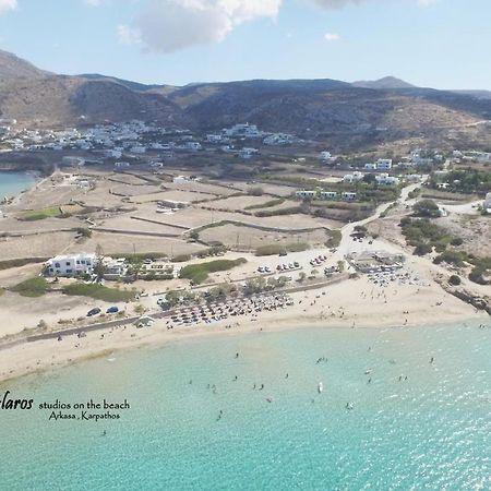 Glaros Luxury Studio On The Beach Apartment Arkasa Bagian luar foto