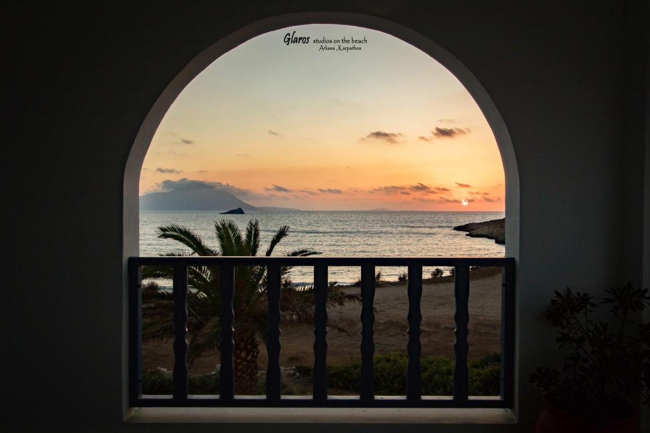 Glaros Luxury Studio On The Beach Apartment Arkasa Bagian luar foto