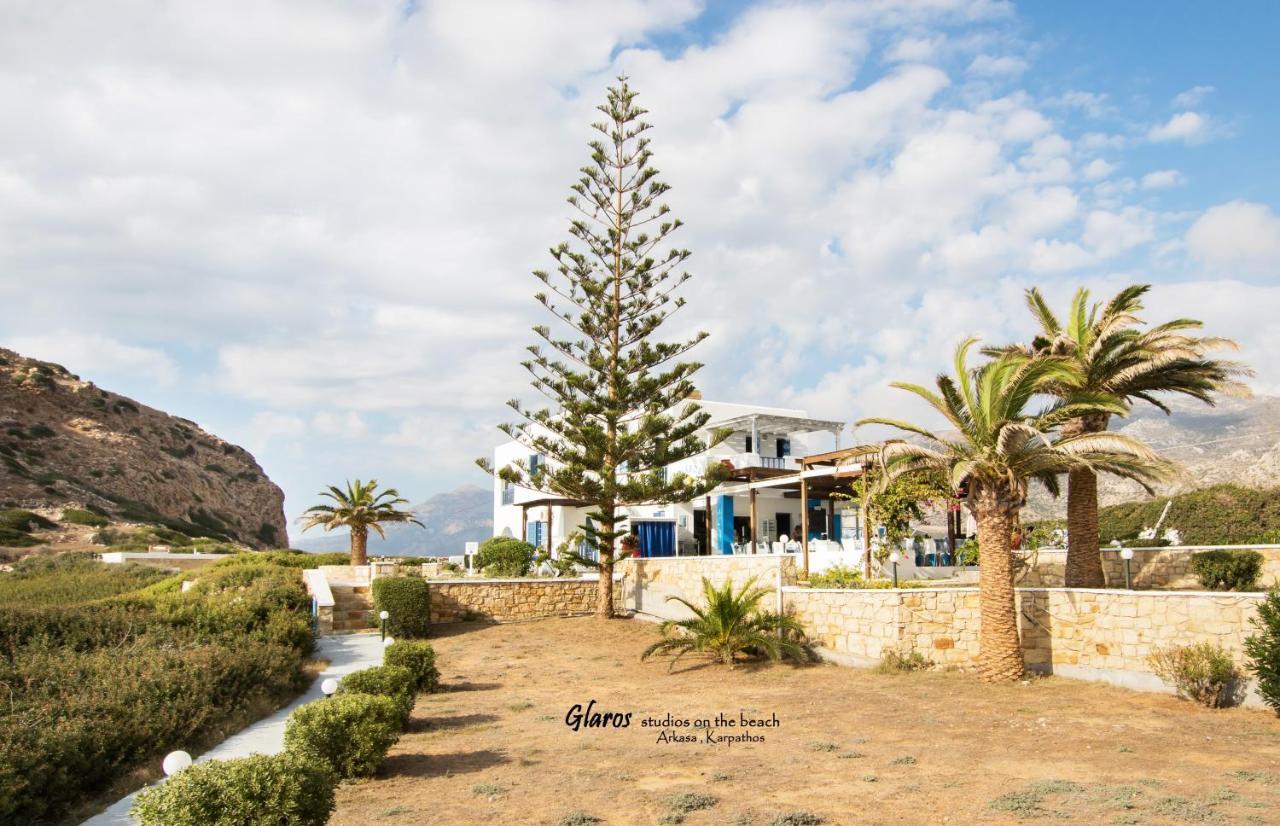 Glaros Luxury Studio On The Beach Apartment Arkasa Bagian luar foto