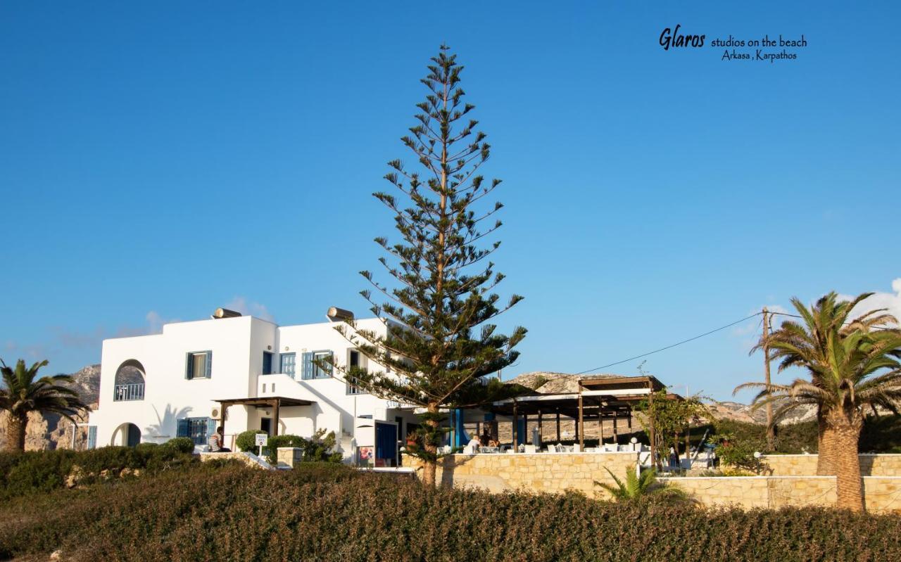 Glaros Luxury Studio On The Beach Apartment Arkasa Bagian luar foto