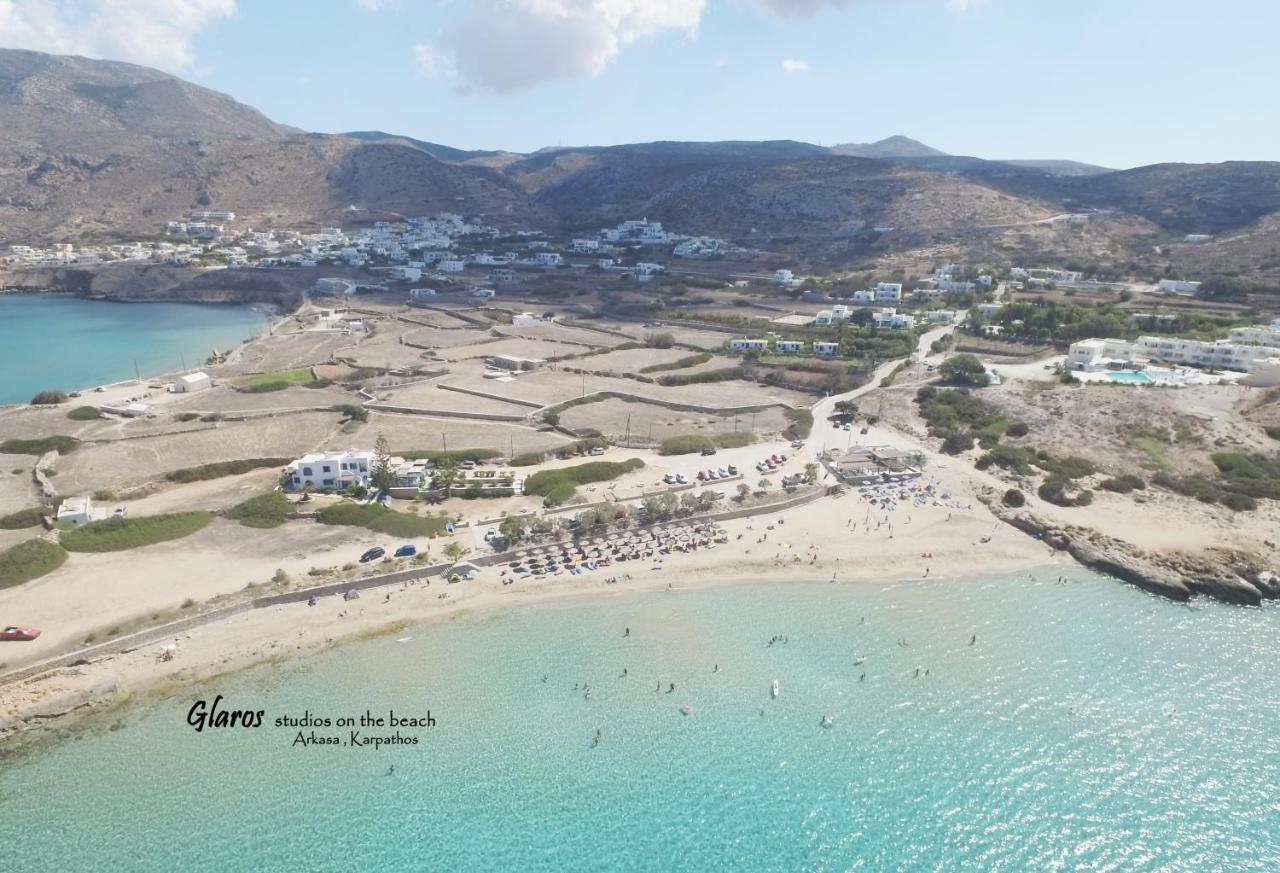 Glaros Luxury Studio On The Beach Apartment Arkasa Bagian luar foto