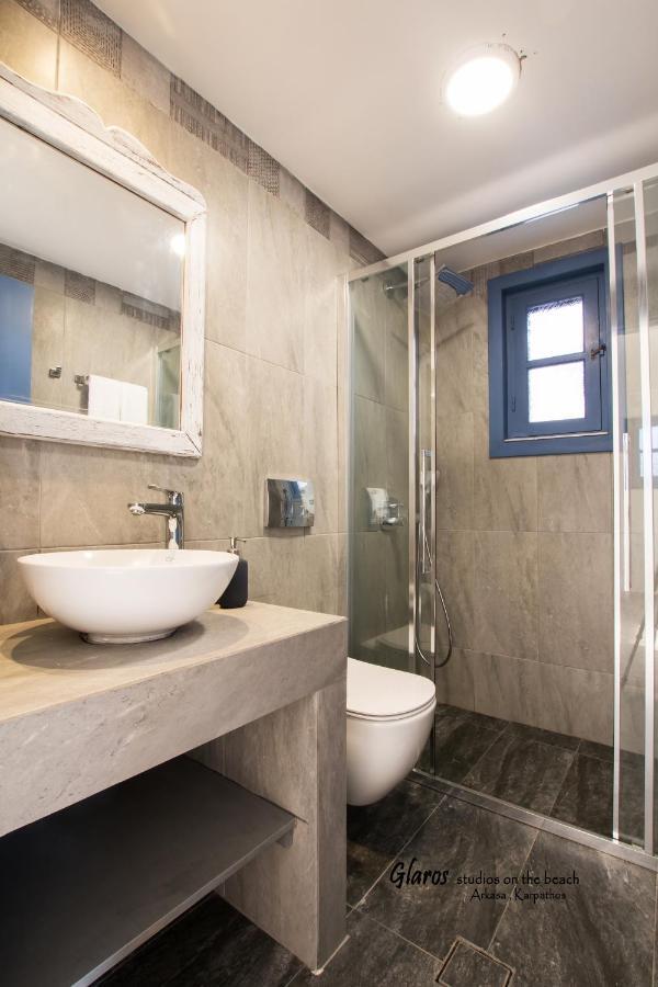Glaros Luxury Studio On The Beach Apartment Arkasa Bagian luar foto